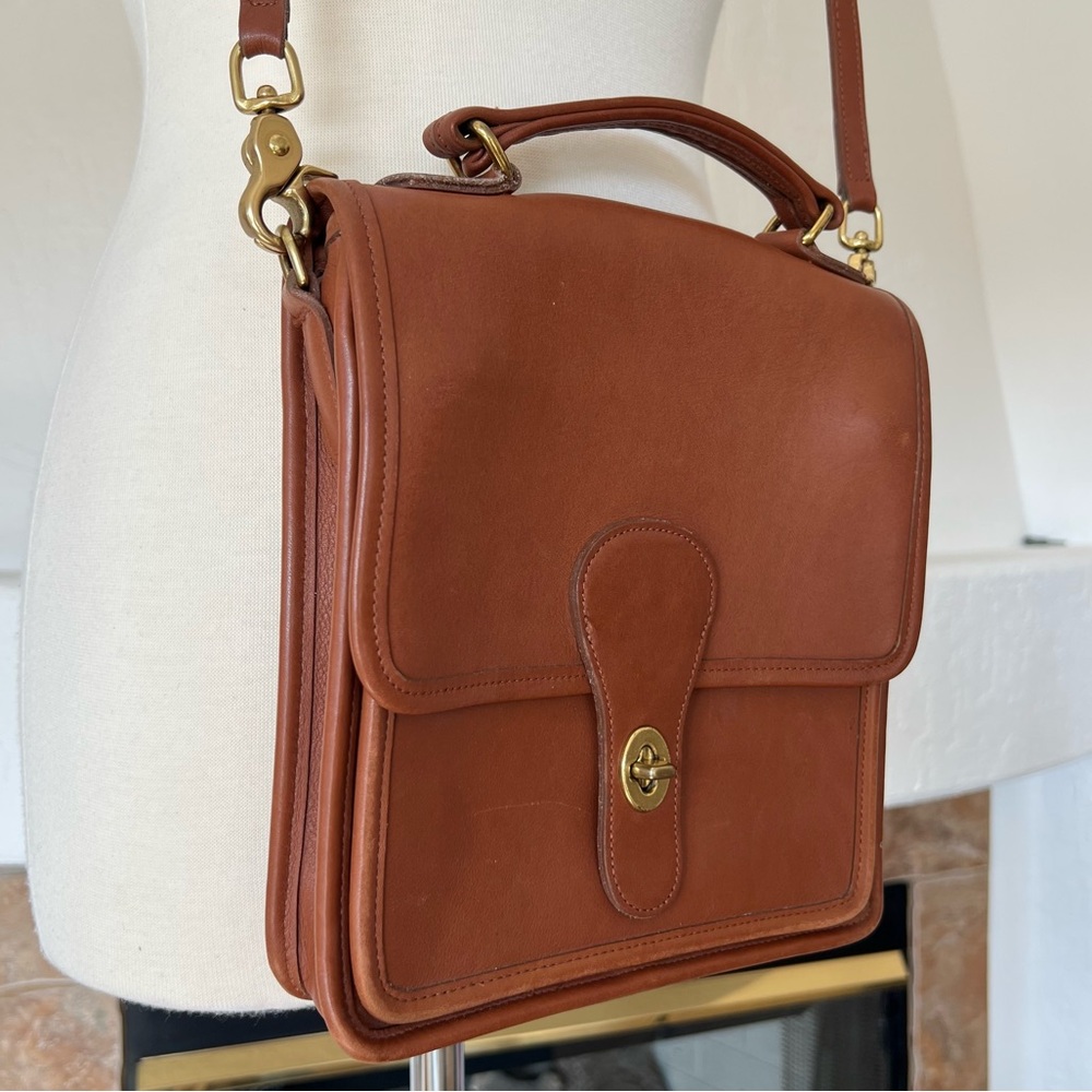 Coach Vintage Leather Crossbody Bag 5130 Tan 90s Y2K - Picture 7 of 17